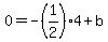 0=-%281%2F2%29%2A4%2Bb