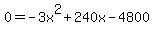 0=-3x%5E2%2B240x-4800