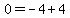 0=-4%2B4