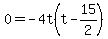 0=-4t%28t-15%2F2%29