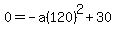 0=-a%28120%29%5E2%2B30
