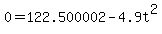 0=122.500002+-+4.9t%5E2