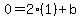0=2%281%29%2Bb