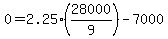 0=2.25%2828000%2F9%29-7000