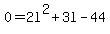 0=2l%5E2%2B3l-44