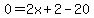 0=2x%2B2-20