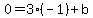 0=3%28-1%29%2Bb