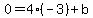 0=4%28-3%29%2Bb