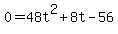 0=48t%5E2%2B8t-56