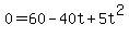 0=60-40t%2B5t%5E2