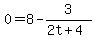 0=8-3%2F%282t%2B4%29