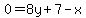 0=8y%2B7-x