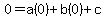 0=a%280%29%2Bb%280%29%2Bc