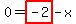 0=highlight_red%28+-2+%29-x