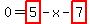 0=highlight_red%28+5+%29-x-highlight_red%28+7+%29