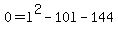 0=l%5E2-10l-144