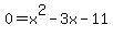 0=x%5E2-3x-11