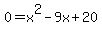 0=x%5E2-9x%2B20
