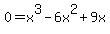 0=x%5E3-6x%5E2%2B9x