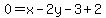 0=x-2y-3%2B2