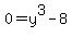 0=y%5E3-8