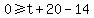 0%3E=t%2B20-14