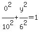 0%5E2%2F10%5E2+%2By%5E2%2F6%5E2+=1