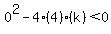0%5E2-4%284%29%28k%29%3C0