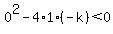 0%5E2-4%2A1%28-k%29%3C0