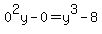 0%5E2y-0=y%5E3-8