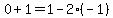 0+%2B+1=+1+-2%28-1%29