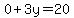 0+%2B+3y=20