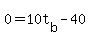 0+=+10t%5Bb%5D+-+40