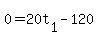 0+=+20t%5B1%5D+-+120