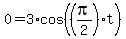 0+=+3%2Acos%28%28pi%2F2%29t%29