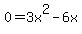 0+=+3x%5E2+-6x