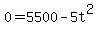 0+=+5500+-+5t%5E2