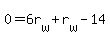 0+=+6r%5Bw%5D+%2B+r%5Bw%5D+-+14