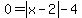 0+=+abs%28x-2%29+-+4