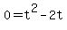0+=+t%5E2+-+2t