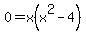 0+=+x%28x%5E2+-+4%29