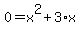 0+=+x%5E2+%2B+3%2Ax