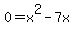 0+=+x%5E2+-7x