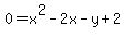 0+=+x%5E2-2x-y%2B2