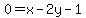 0+=+x+-+2y+-+1