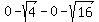 0+-sqrt%284%29+-0+-sqrt%2816%29