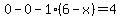 0-0-1%286-x%29=4