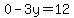 0-3y+=12