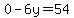 0-6y=54