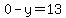 0-y=13